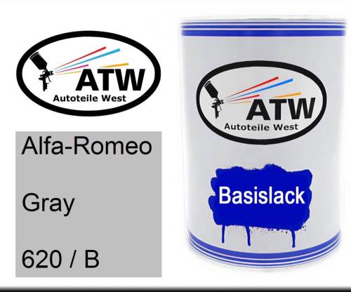 Alfa-Romeo, Gray, 620 / B: 500ml Lackdose, von ATW Autoteile West.